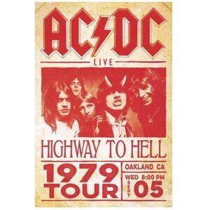 ACDC 1979 Tour Highway To Hell CA Concert Poster 165